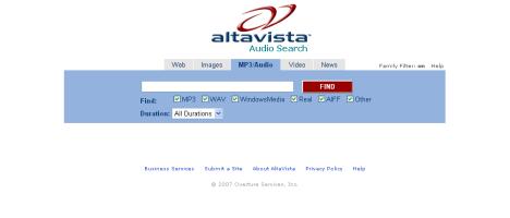 AltaVista - Audio Search