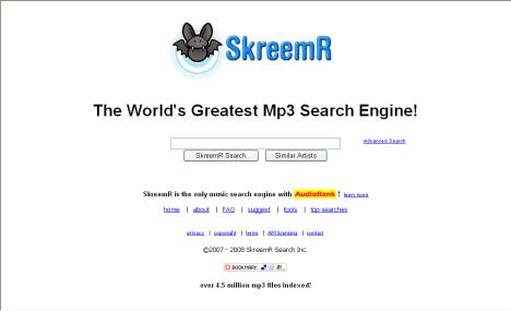 SkreemR Mp3 Search - World's Greatest Mp3 Search Engine
